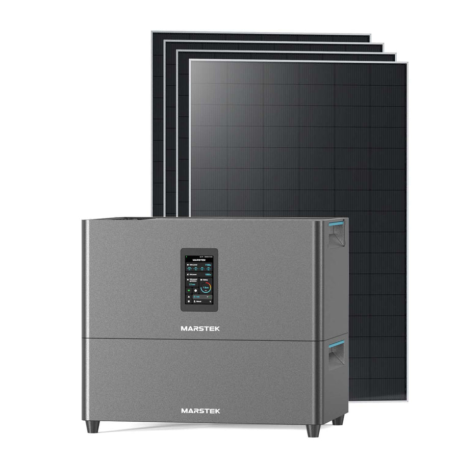 MARSTEK Jupiter C plus + Erweiterungsakku + 1800Wp Bifaziales Solarmodul