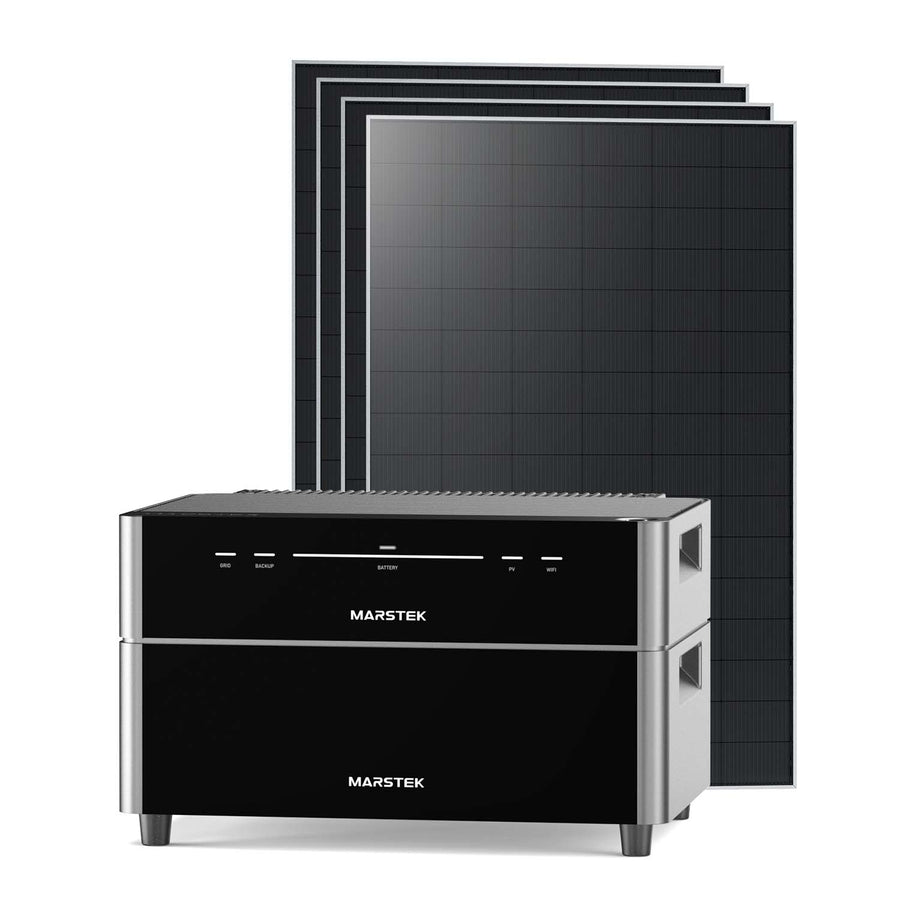 MARSTEK Venus D + Erweiterungsakku + 1800 Wp Bifaziales Solarmodul